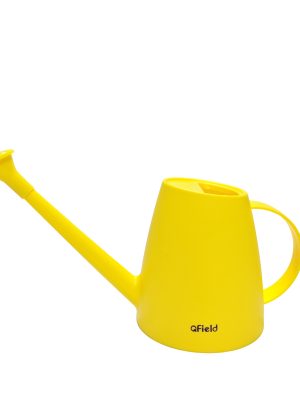 QField Yellow Plastic Watering Can with Removable Sprinkler Head for Indoor & Outdoor Plants