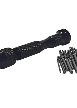 QField Precision Pin Vise Manual Drill with 10 Twist Drill Bits