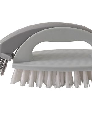 QField 2-in-1 Ergonomic Scrubbing Brush with Detailed Brush Head