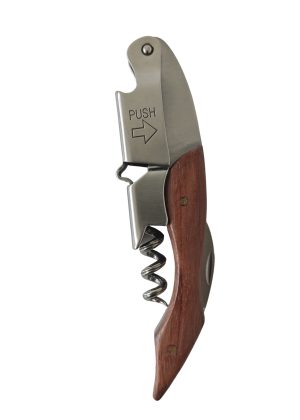 QField Bottle Opener, Wooden Handle Wine Opener, Multi-Function Bottle Opener for Wine, Beer